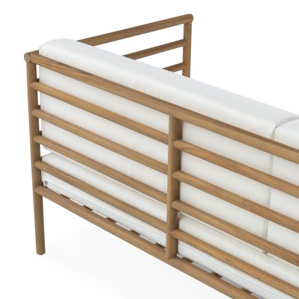 Vista Lateral Izquierda Sofá Madera Exterior Zack