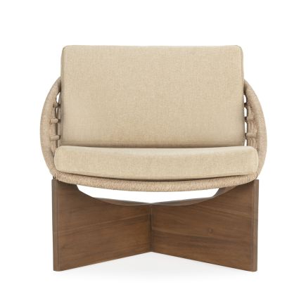 Vista Frontal Sillón Blanco Fijo Zlata