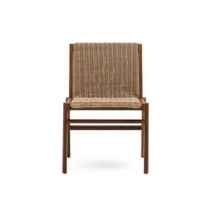 Vista Frontal Silla Madera Maciza Acacia Itani