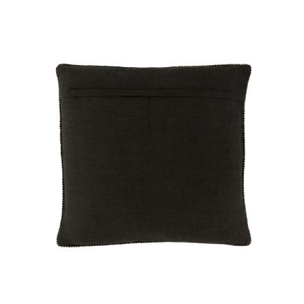 Vista Trasera Almohadón Espejo Algodón Negro Rectangular Ivan