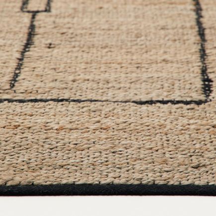Detalle de Tela Alfombra Gráfica Yute Velira