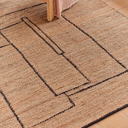 Foto en Ambiente Conjunto Alfombra Gráfica Yute Velira
