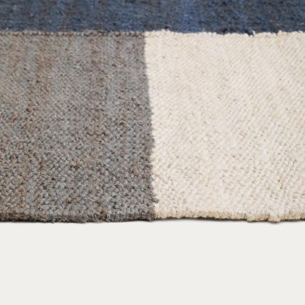 Vista Lateral Derecha Alfombra Yute Multicolor Teron