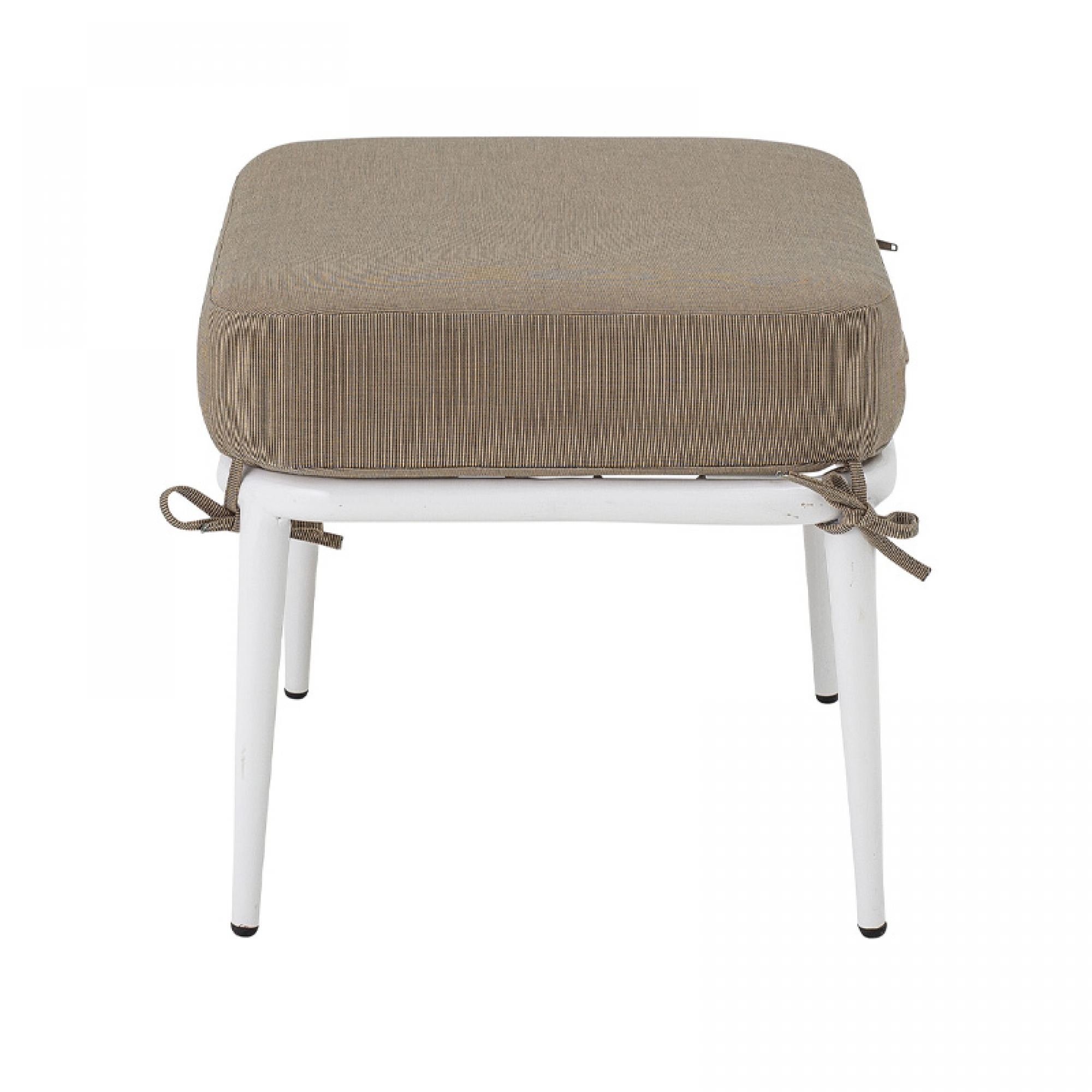 White Metal Stool 'Samr'