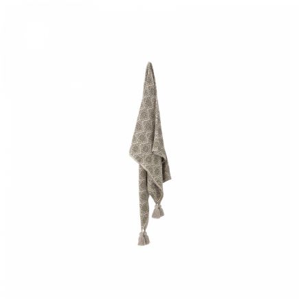 Green Blanket with Tassels Valkiria | Procomobel