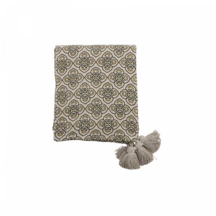 Green Blanket with Tassels Valkiria | Procomobel