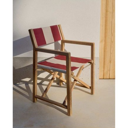 Foto en Ambiente Silla Plegable Exterior Madera Rayas Vilara