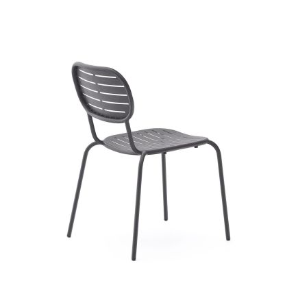 Vista Lateral Izquierda Silla Exterior Aplilable Brai