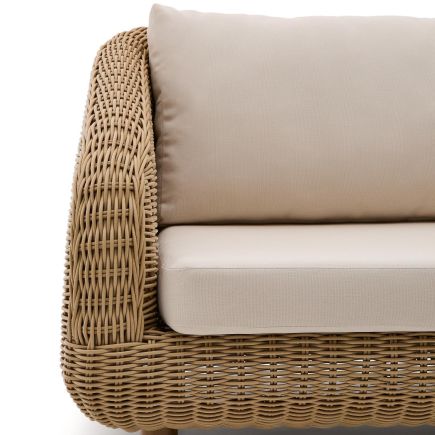 Imagen de Detalle Sofá Ratán Madera Meria