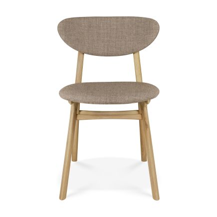 Vista Frontal Silla Comedor Roble Tapizado Eye