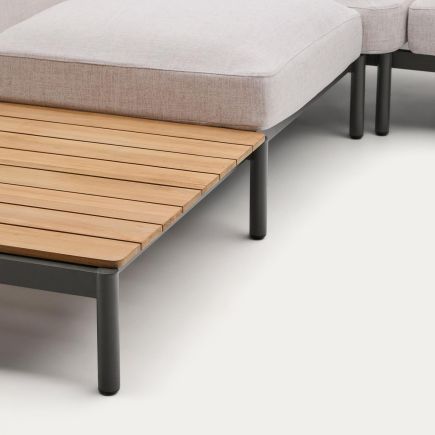 Mesa Sofá Modular Sorells Beige - Grafito