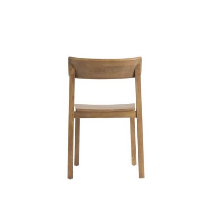 Vista Trasera Silla Madera Vega