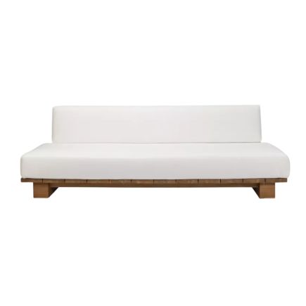 Vista Frontal Sofá Exterior Madera Slavko Blanco
