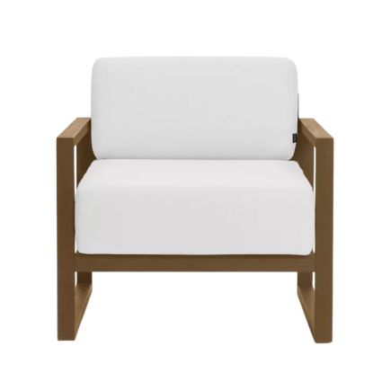Vista Frontal Sillón Exterior Madera Teca Sambor