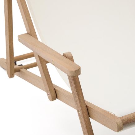 Imagen de Detalle Reposabrazos Hamaca Plegable Exterior Madera Vilara