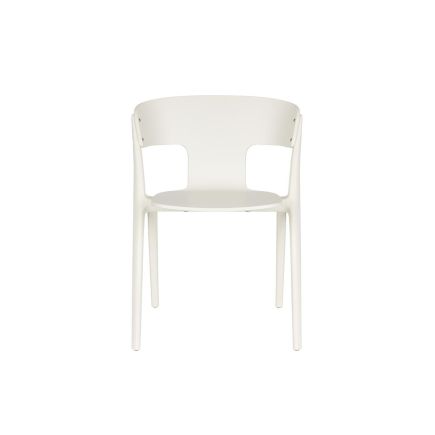 Vista Frontal Silla Exterior Horizon Blanco