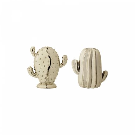 Set of 2 Figures Golden Cactus Ingrid | Procomobel