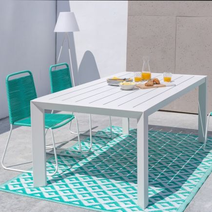 Foto en Ambiente Exterior Mesa Aluminio Io Blanca S