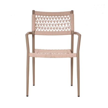 Vista Frontal Silla Apilable Aluminio Bliss