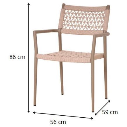 Silla Apilable Aluminio Bliss Medidas