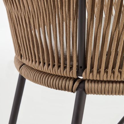 Detalle de Tela Bajo Taburete Exterior Yanet Beige