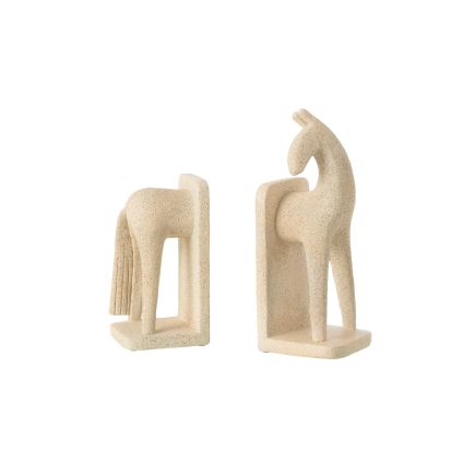 Sujetalibros Caballo Costea Beige