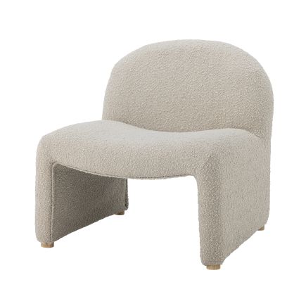 Vista Lateral Derecha Sillón Lounge Tapizado Eiko