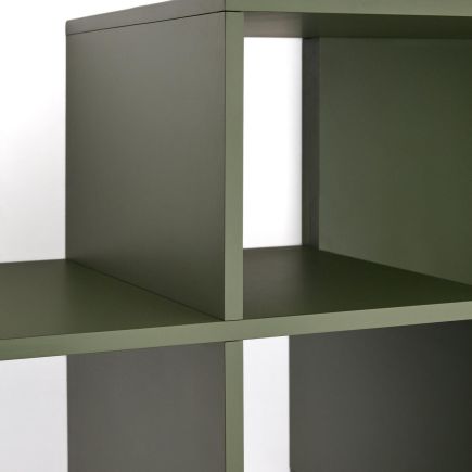 Vista Lateral Derecha Estantería Modular Ina Verde