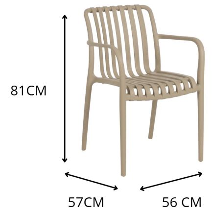 Silla Polipropileno Exterior Nukak Medidas
