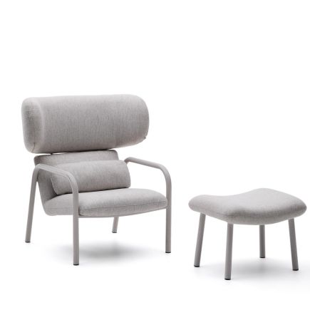 Vista Lateral Izquierda Butaca Orejera Inari Beige