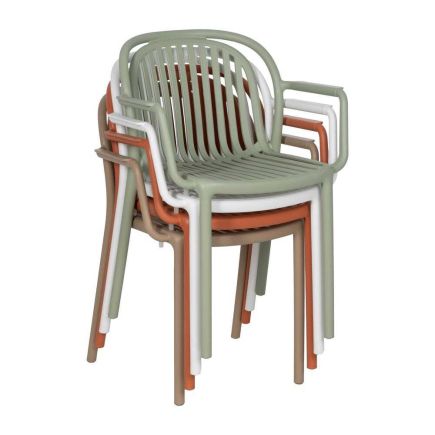 Imagen de Detalle Apilado Silla Exterior con Reposabrazos Kaede