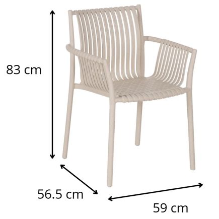 Silla Exterior Polipropileno Kai Medidas