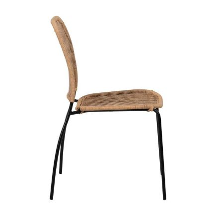 Vista Lateral Derecha Silla Exterior Acero Ume