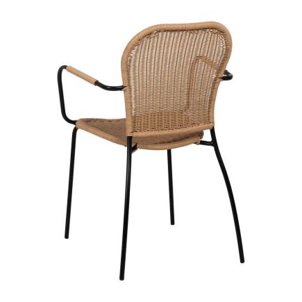Vista Trasera Silla con Reposabrazos Exterior Acero Ume