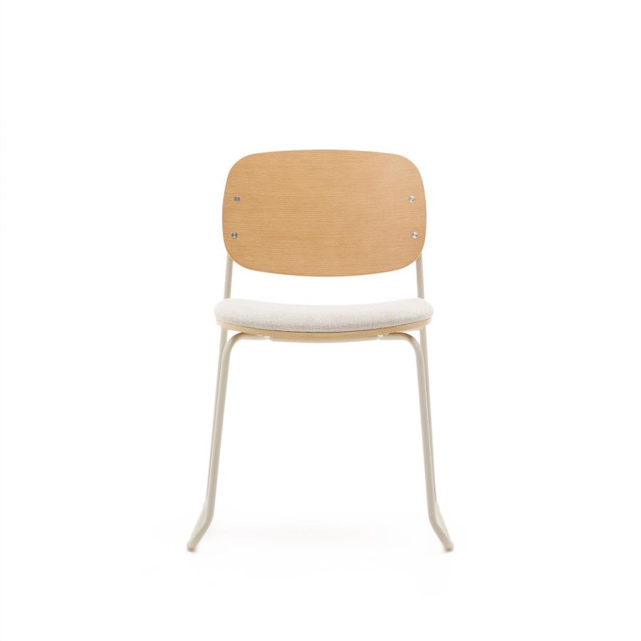 Silla Tapizada con Respaldo de Madera ‘Meli’