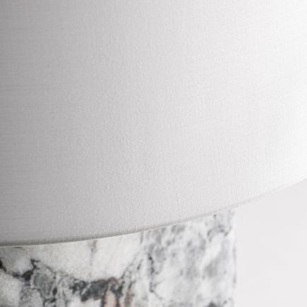 Detalle de Tela Lámpara Sobremesa Blanca Pacaud