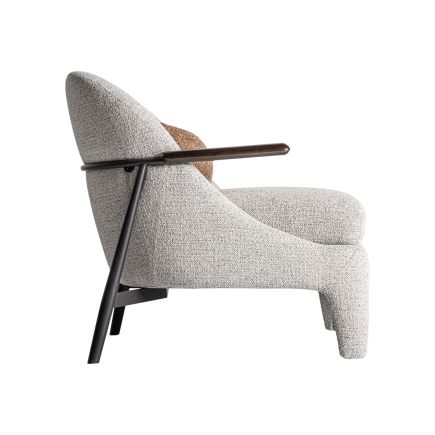 Vista Lateral Derecha Sillón Tapizado Alibert
