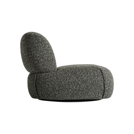 Vista Lateral Derecha Sillón Tapizado Caro