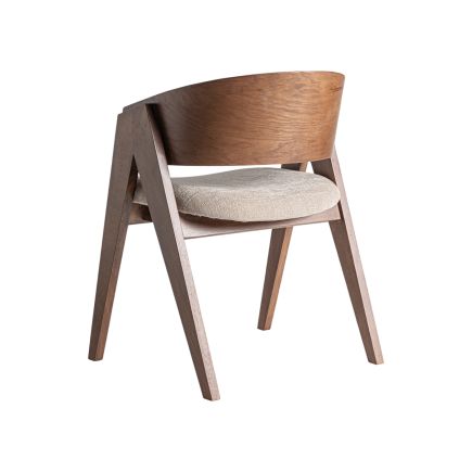 Vista Trasera Silla Roble Barthes