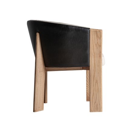 Vista Lateral Derecha Silla Ancha Six Beige