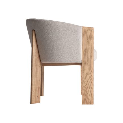 Vista Lateral Derecha Silla Ancha Blanca Six