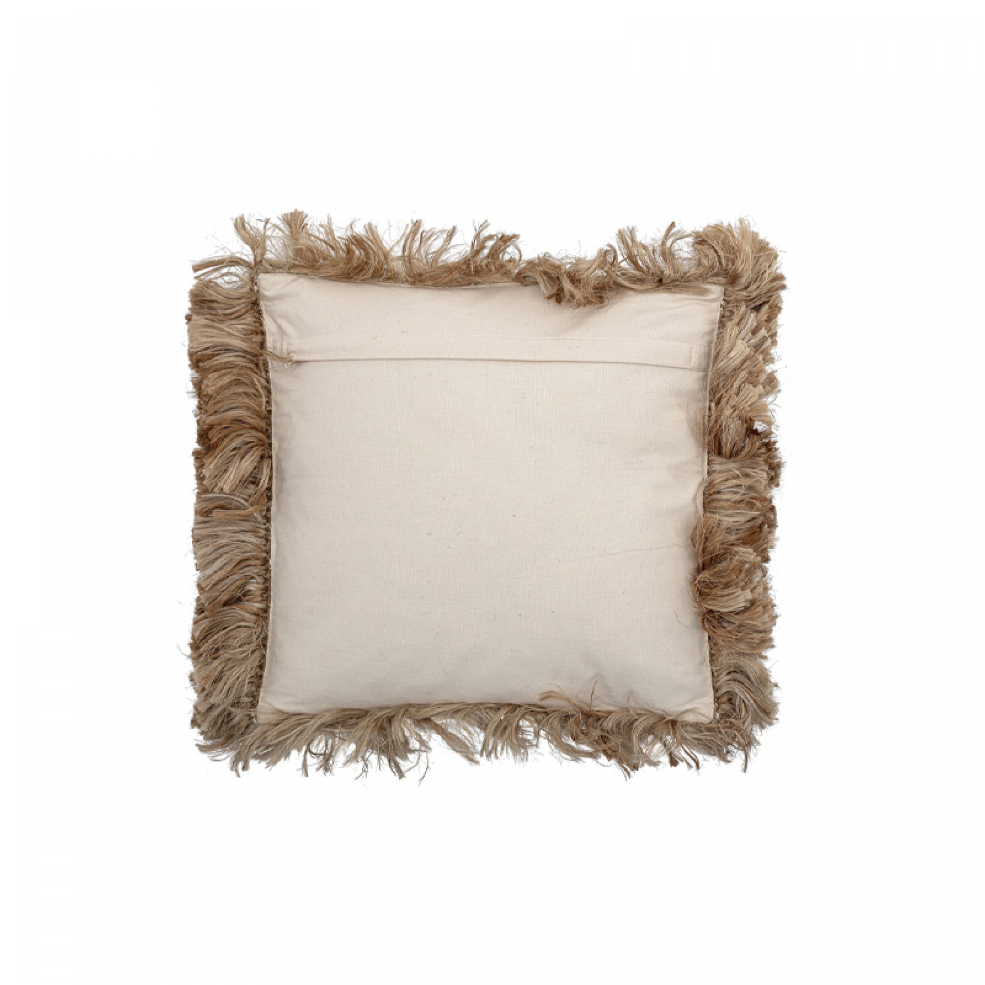 Brown Jute Cushion 'Borg'