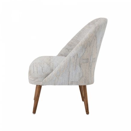Sillón de Kilim Gris Jarle vista lateral de la pieza