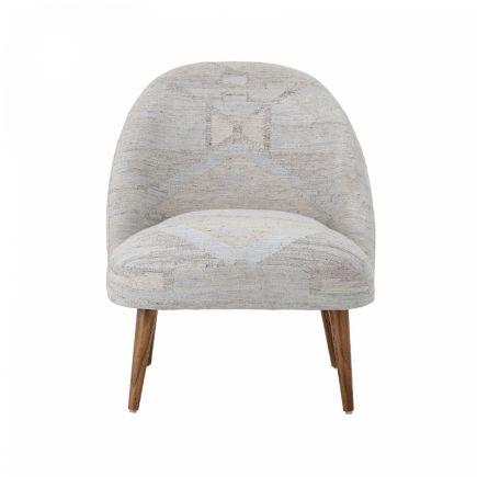 Sillón de Kilim Gris Jarle posición frontal