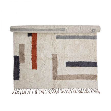 Hanta Rectangular Fringed Rug with Fringes | Procomobel
