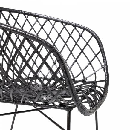 Black Rattan Chair Ejol | Procomobel