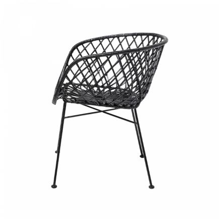 Black Rattan Chair Ejol | Procomobel