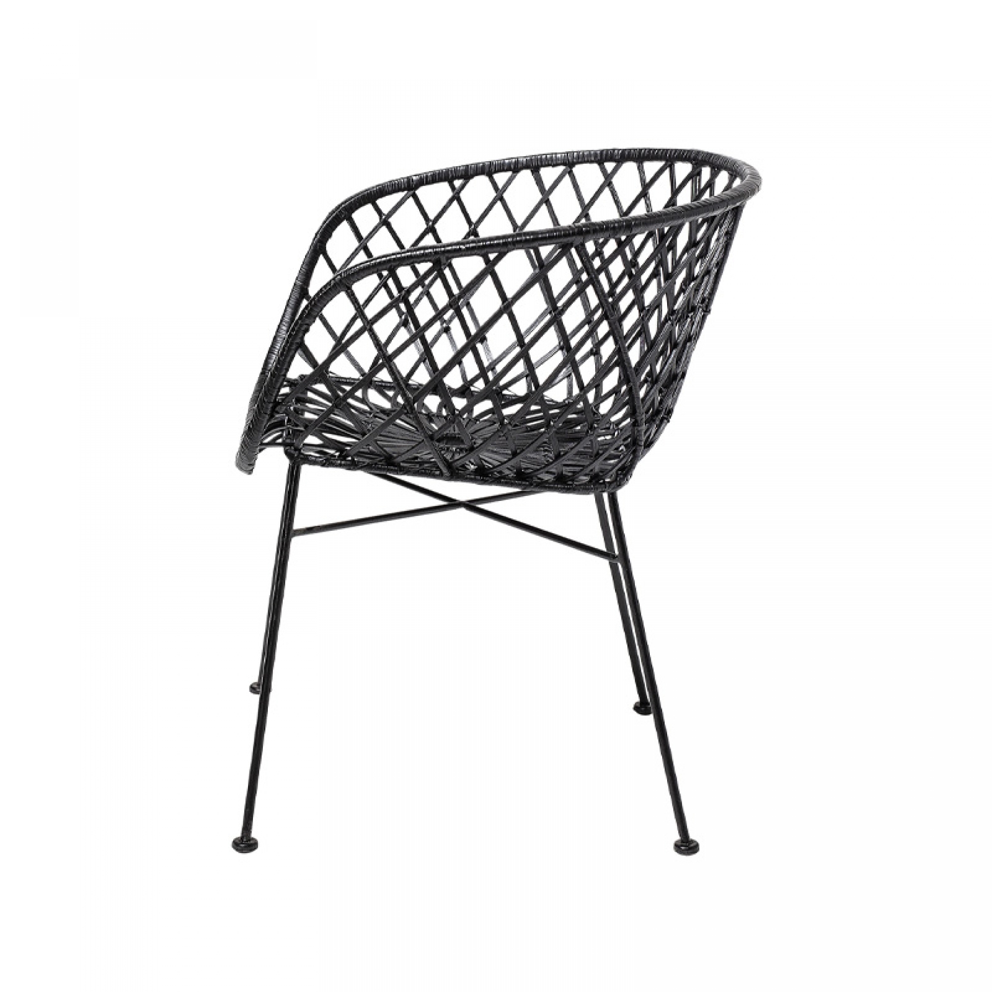 Black Rattan Chair 'Ejol'