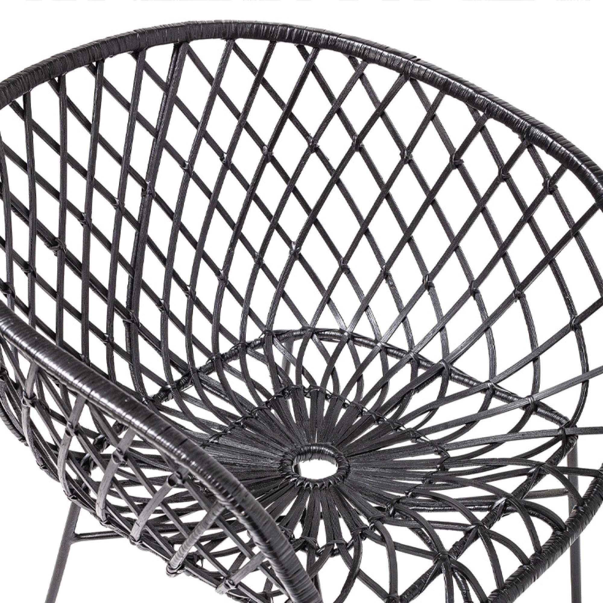 Black Rattan Chair 'Ejol'