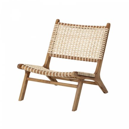 Silla de Madera Teca Natural Rune posición esocorada